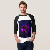 ウルフ・ハウリング・ムーン・マゼンタTシャツ Tシャツ (正面フル)