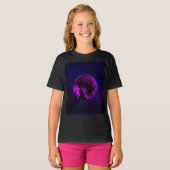 ウルフ・ハウリング・ムーン・マゼンタTシャツ Tシャツ (正面フル)