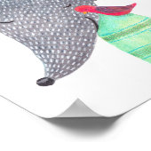 ウルフ&バードウッドランド動物のポスターホームウォールデコール ポスター (角)