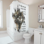 ウルフ&パックファミリー感動的引用文 シャワーカーテン (インサイチュ)