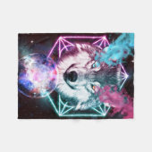 ウルフ フリースブランケット (正面(横))