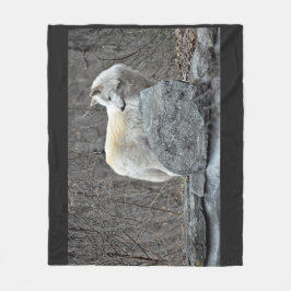 ウルフ フリースブランケット