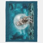 ウルフ フリースブランケット (正面)