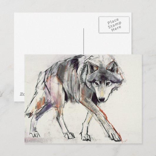 ウルフ ポストカード (正面/裏面)