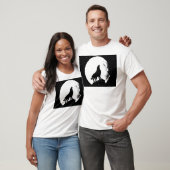 ウルフ&ムーンシルフット Tシャツ (ユニセックス)