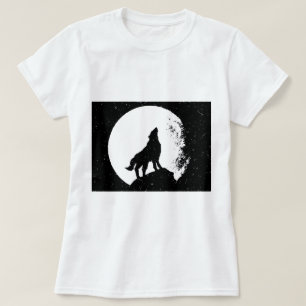 ウルフ&ムーンシルフット Tシャツ