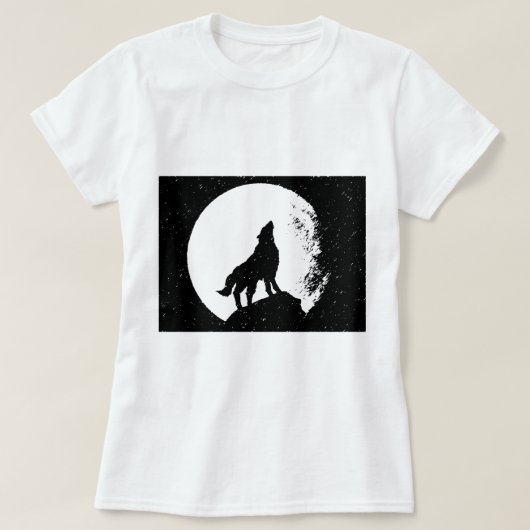 ウルフ&ムーンシルフット Tシャツ (デザイン正面)