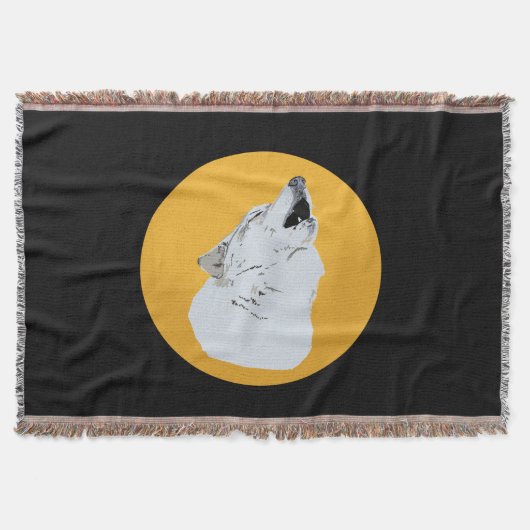 ウルフ&ムーン スローブランケット (正面)