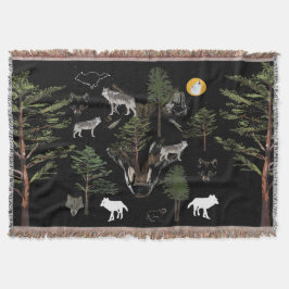 ウルフ&ムーン スローブランケット