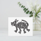 ウルフ、メキシコの象形文字(Maya) ポストカード (スタンド正面)