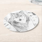 ウルフ ラウンドペーパーコースター (アングル)