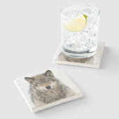 ウルフ・ラブ ストーンコースター (横)