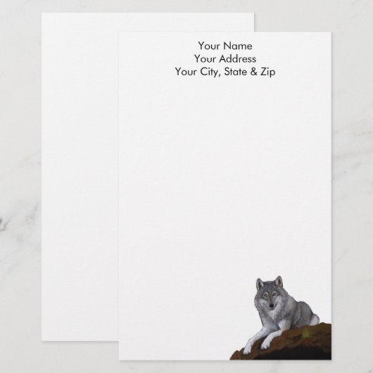 ウルフ 便箋 (正面/裏面)