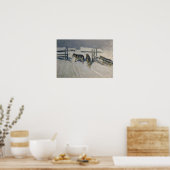 ウルフ、冬の夜、c.1910 ポスター (キッチン)