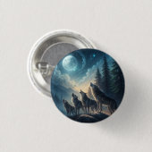 ウルフ 缶バッジ (正面&裏面)