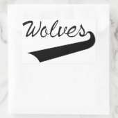 ウルフ 長方形シール (バッグ)