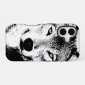 ウルフ iPhone 16ケース (裏面横)