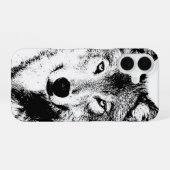 ウルフ iPhone 16ケース (裏面横)