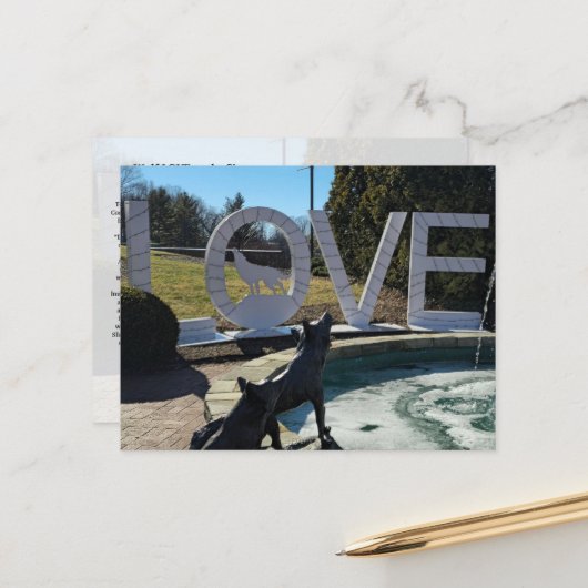 ウルフLOVEworksのサイン ポストカード (正面/裏面インサイチュ)