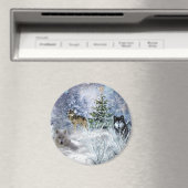 ウルブアットクリスマスアウィンターワンダーランド冷蔵庫 マグネット (インサイチュ (食洗機))