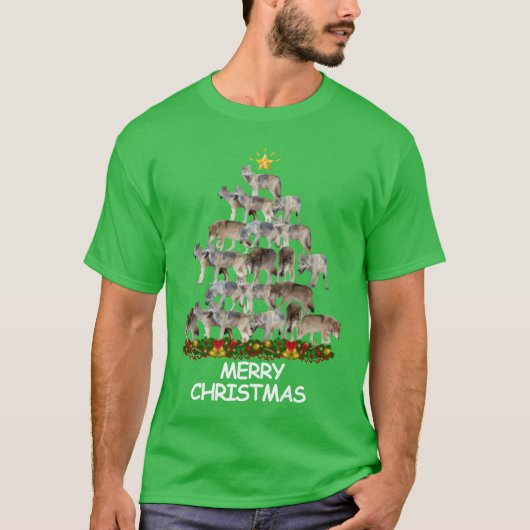 ウルブスクリストマスレメリークリスマスおもしろい Tシャツ (正面)