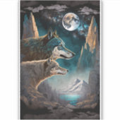 ウルブスフルムーンファンタジー風景 シール (正面)