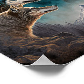 ウルブスフルムーンファンタジー風景 ポスター (角)