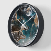 ウルブスフルムーンファンタジー風景 壁時計 (傾斜)