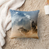 ウルブズインザスノー装飾用クッション クッション (ブランケット)