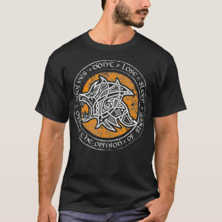 ウルブズスリープフェンリールケルト美術バイキングT Tシャツ