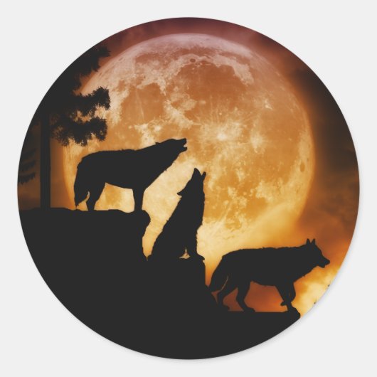 ウルブピークステッカー ラウンドシール (正面)