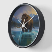 ウルマンモスとロッキー山脈 壁時計 (傾斜)