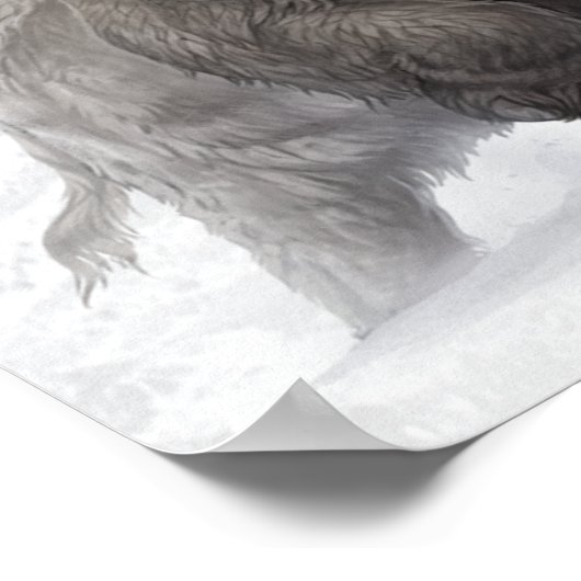 ウルマンモス先史時代の動物の氷河期 ポスター (角)