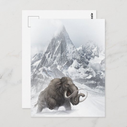 ウルマンモス先史時代の動物の氷河期 ポストカード (正面/裏面)