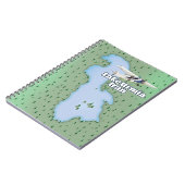 ウルミア湖イランの地図 ノートブック (左側)
