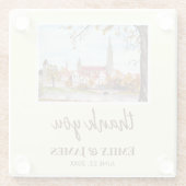 ウルム結婚ミンスタードイツFarida Greenfield ガラスコースター (裏面)