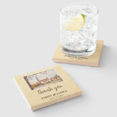 ウルム結婚ミンスタードイツFarida Greenfield ストーンコースター (横)