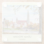 ウルム・ミンスター絵画・ドイツby Farida Greenfield ガラスコースター (裏面)