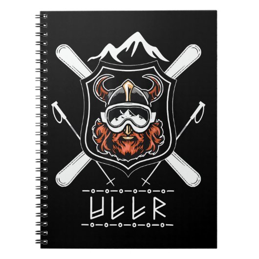ウルラーゴッドアーチェリーノース狩りバイキングヴィンテージギフト ノートブック (正面)