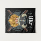 ウルラースキーウィンタースポーツギフトスキーバイキングウルラー タペストリー (正面(横))