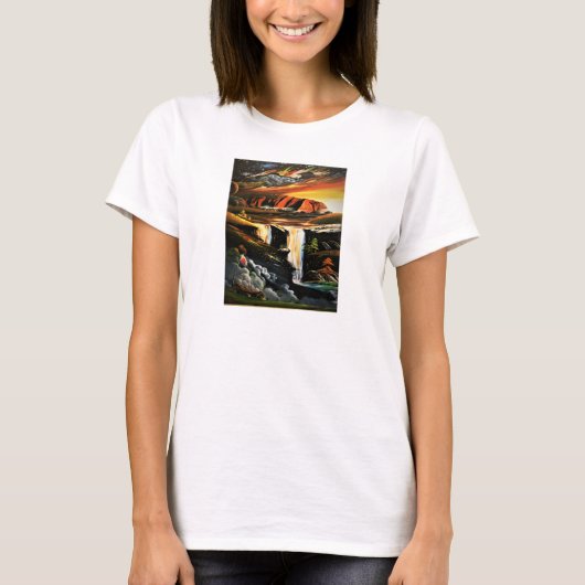 ウルルの垣間見える星 Tシャツ (正面)