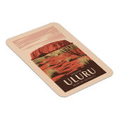 ウルルオーストラリア旅行アートヴィンテージ マグネット (右側)