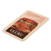 ウルルオーストラリア旅行アートヴィンテージ マグネット (左側)