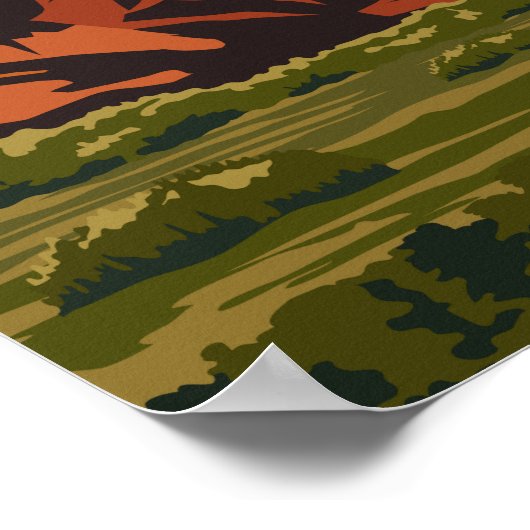 ウルルカタジュタナショナルパークオーストラリアヴィンテージ ポスター (角)