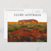 ウルル赤センター砂漠 ポストカード (正面/裏面)