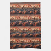 ウルル「エアーズロック」オーストラリア油絵を描、 キッチンタオル (縦)