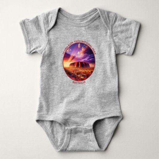 ウルル・カタ・ジュタ国立公園（オーストラリア） ベビーボディスーツ (正面)