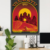 ウルワトゥバリインドネシアサーフブレイク ポスター (ホームオフィス)