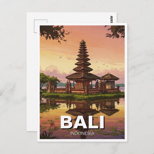 ウルンダヌバリインドネシアトラベル ポストカード (正面/裏面)