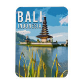 ウルンダヌベラタンテンプルインドネシアウォーターカラー マグネット (縦)